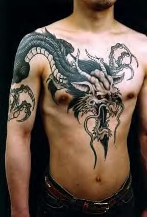 men dragon tattoo 