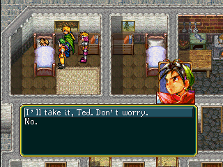 'I'll take it,Ted.Don't worry. / No.' No, there are no spaces between it, Ted, and Don't.