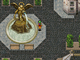 Giant pretty fountain of an angel!