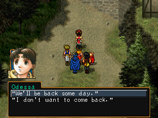 'We'll be back some day.' or 'I don't want to come back.'