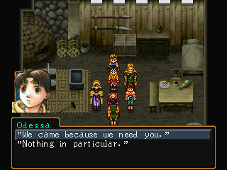 RIOU: 'We came because we need you.' or 'Nothing in particular.'