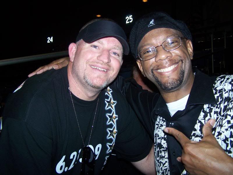 TNA Superstar and former WWE Superstar &quot;The Road Dogg&quot; B.G. JAMES and yours truly &quot;B-Smoove&quot; BRIAN REESE Pictures, Images and Photos