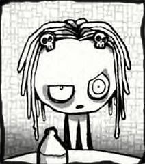 a drawing of a girl who seems to be quite annoyed