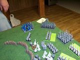 Warhammer Battle for the Treasure Horde - Warriors of Chaos, High Elves, and Dwarfs