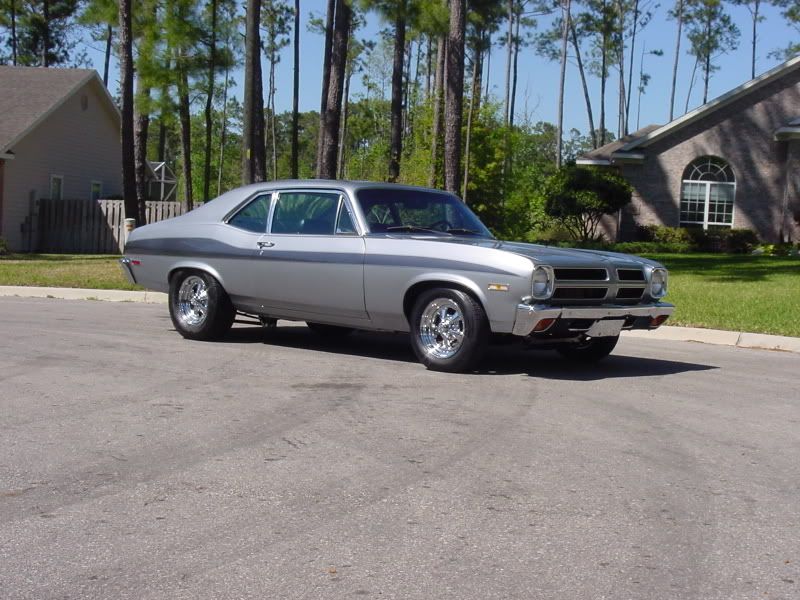 silver chevy nova