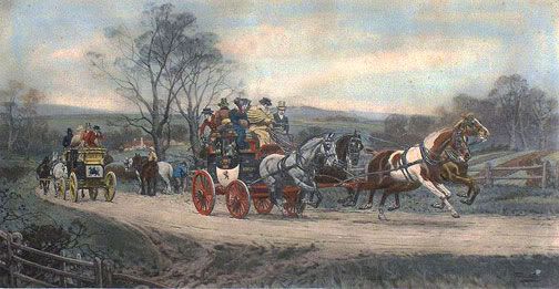 1820 Passenger Coach and Horses