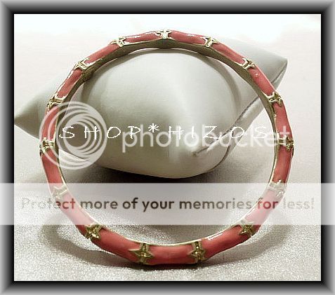 Authentic Kenneth Jay Lane Coral Bamboo Bangle Bracelet