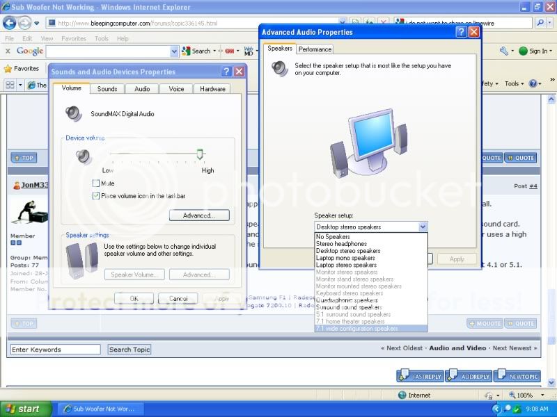 Sub Woofer Not Working Audio and Video
