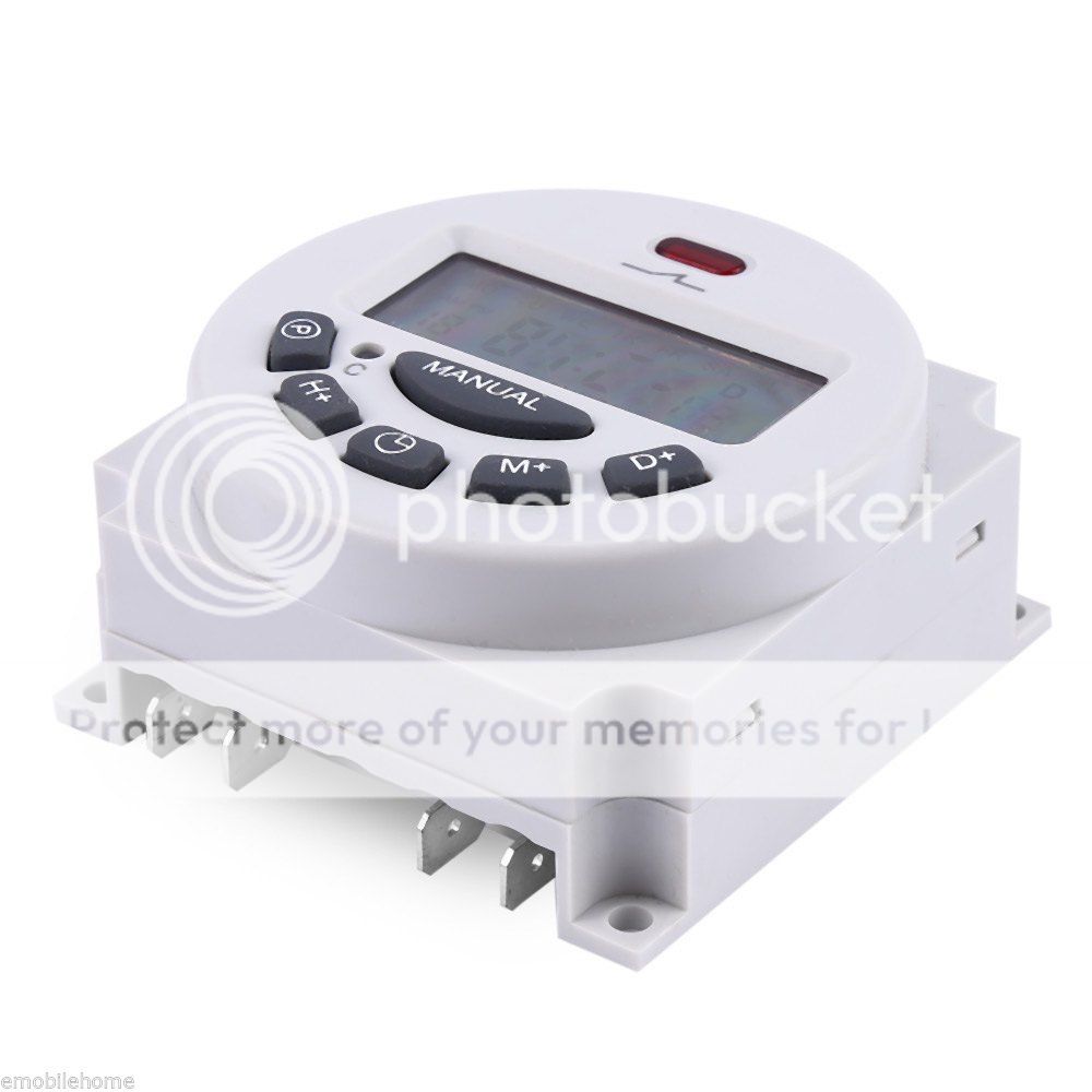 12V/24V/110V/220V LCD Digital Programmable Control Power Timer Switch