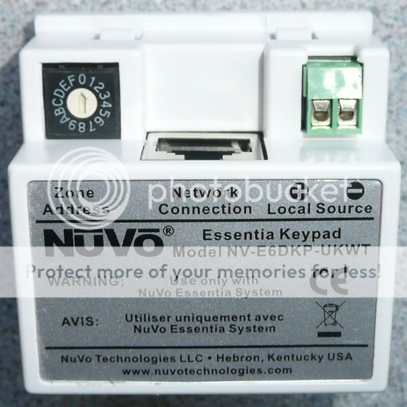 NuVo Simplese E6DKP UKWT RS 232 Essentia Upgrade Keypad  